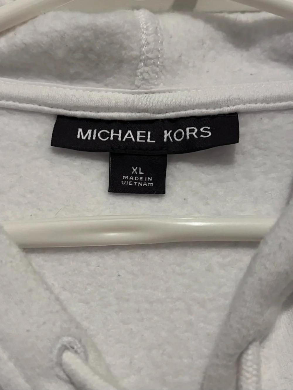 Michael Kors Women’s White Zip-Up Hoodie Jacket